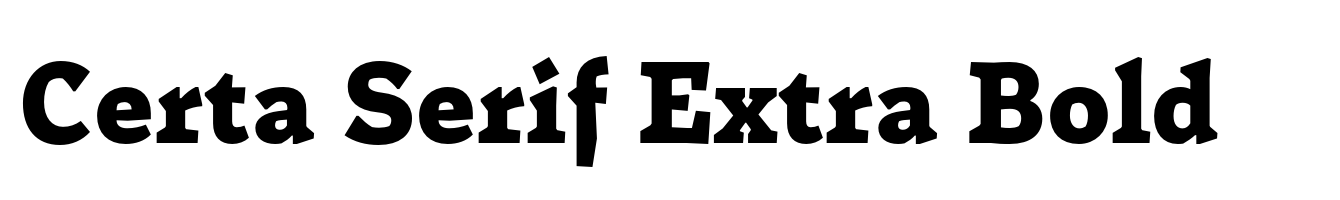 Certa Serif Extra Bold